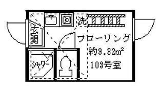 フェリスクラング(家具付き☆)の物件間取画像